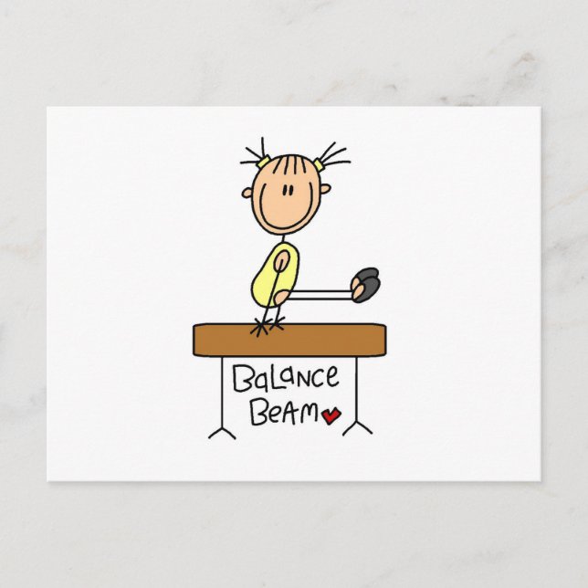 Girl on Balance Beam Postcard (Front)