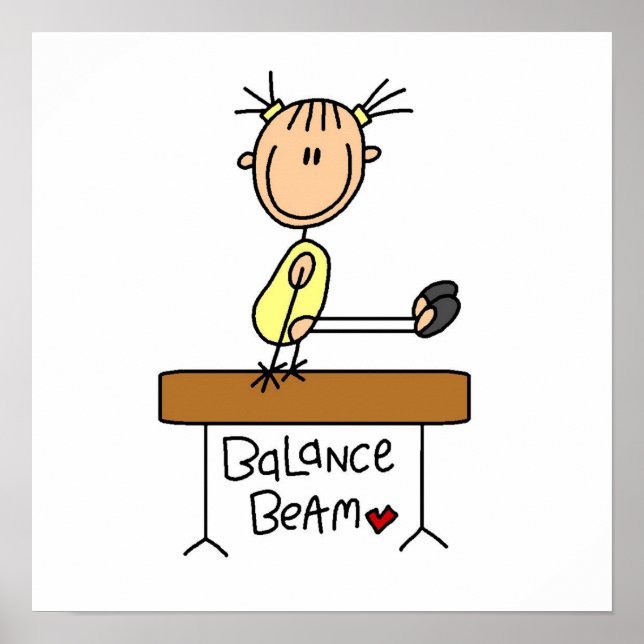 Girl on Balance Beam Poster (Front)