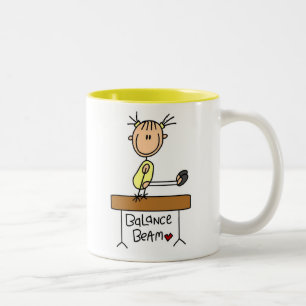 Girl on Balance Beam Two-Tone Coffee Mug