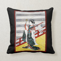 Girl on Balcony Woodblock Japan Art history travel
