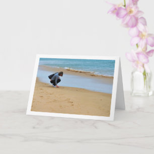 Girl on Beach Card
