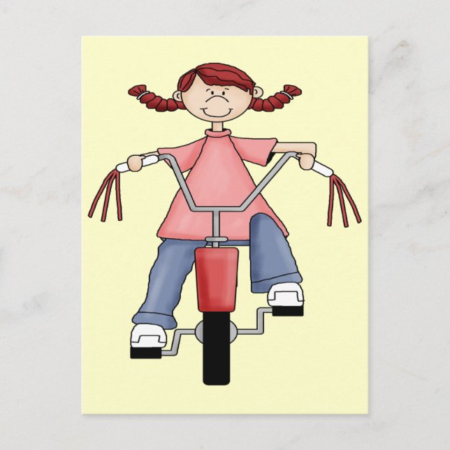Girl On Bike Postcard (Front)