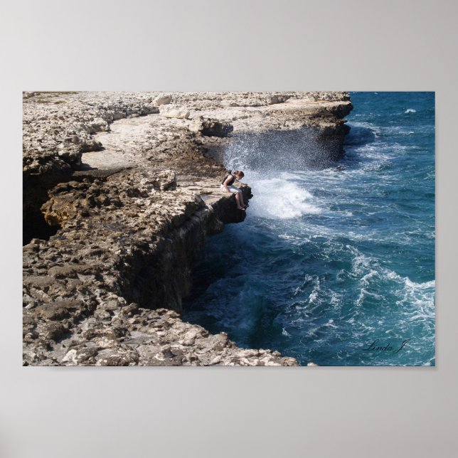 Girl on Devil's Bridge in Antigua Canvas Print (Front)