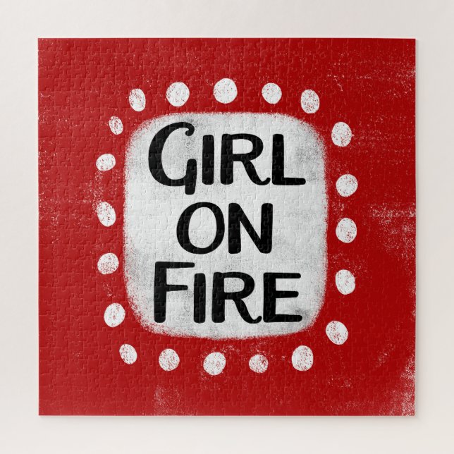 Girl On Fire Jigsaw Puzzle (Vertical)