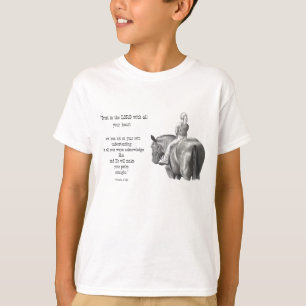 GIRL ON HORSE: BIBLE VERSE: PENCIL ART T-Shirt
