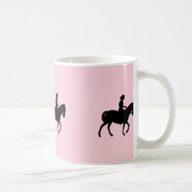 Girl on Horse / Pony Pink Coffee Mug (Right)
