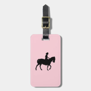 Girl on Horse / Pony Pink Luggage Tag