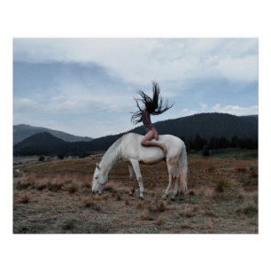 Girl on Horse Poster