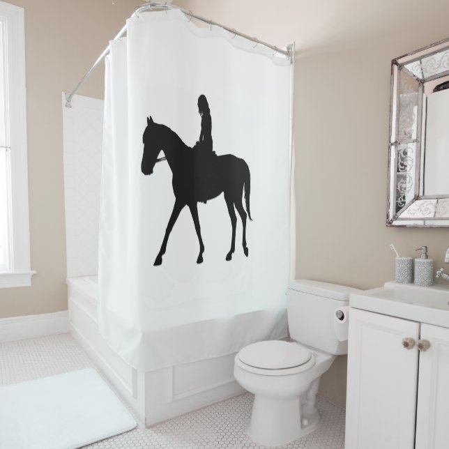Girl on Horse Shower Curtain (In Situ)