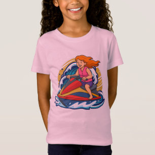 Girl on Jet Ski Adventure Design T-Shirt