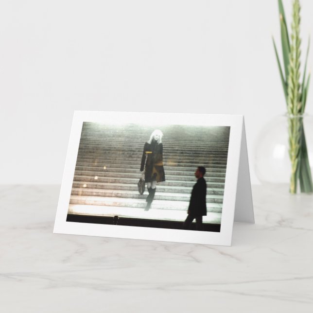 GIRL ON STAIRS NEW LIFE Card (Front)