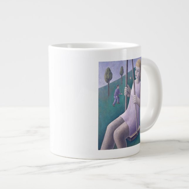 Girl on Swing 1996 Large Coffee Mug (Front Right)