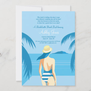Girl On The Beach Invitation