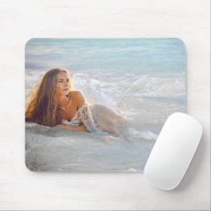 Girl On The Beach Mouse Mat