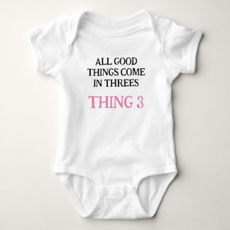 girl one piece for triplets, triplets gift idea, baby bodysuit