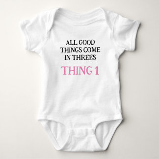 girl one piece for triplets, triplets gift idea, baby bodysuit