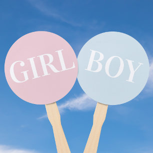 Girl or Boy Hand Fans Baby Shower Guessing Game