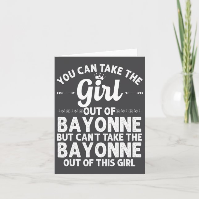 Girl Out Of Bayonne Nj New Jersey Home Roots Usa _ Card (Front)
