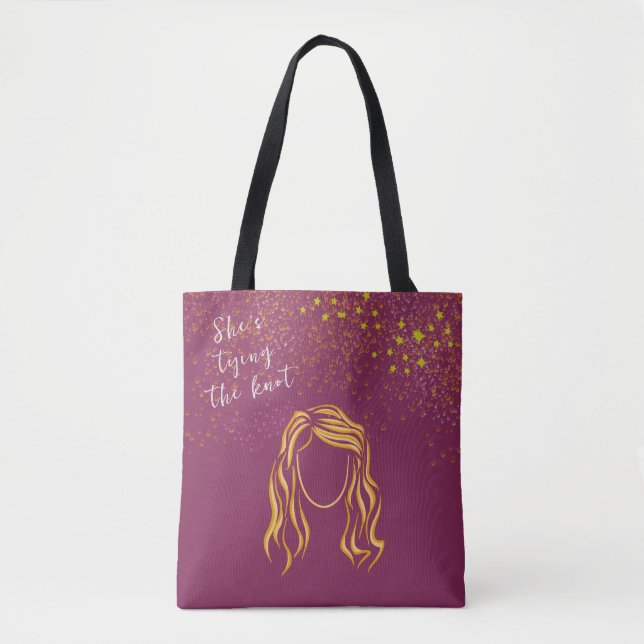 Girl Outline Bride to be Bachelorette Party  Tote Bag (Front)