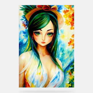 girl painting acrylic sign