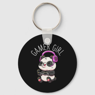 Girl Panda Gaming Pandas Video Game Women Girls Gi Key Ring