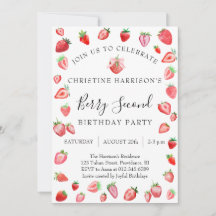 Girl Party Berry Second Birthday