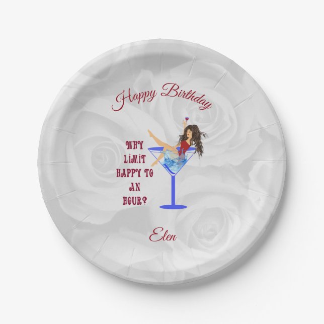 Girl Party Paper Plate (Front)