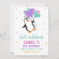 Girl Penguin Winter Birthday Party