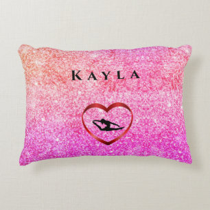 Girl Personalised Tumble Gymnast Gymnastics Pillow