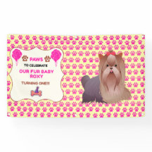 GIRL PET PINK 3x5 VINYL HAPPY ADOPTION BIRTHDAY 