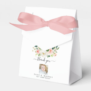 Girl Photo 1st Birthday Favour Box