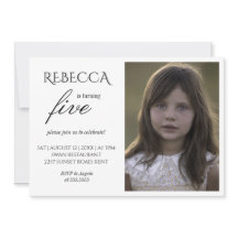 Girl photo simple elegant birthday party