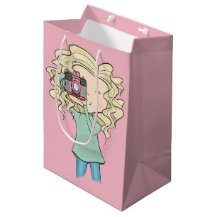 Girl Photographer Medium Gift Bag