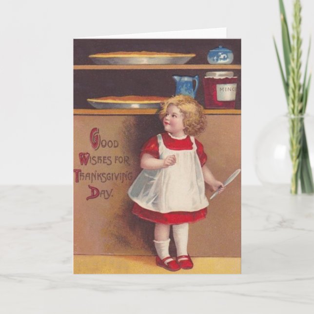 Girl & Pies Holiday Card (Front)