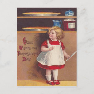 Girl & Pies Holiday Postcard
