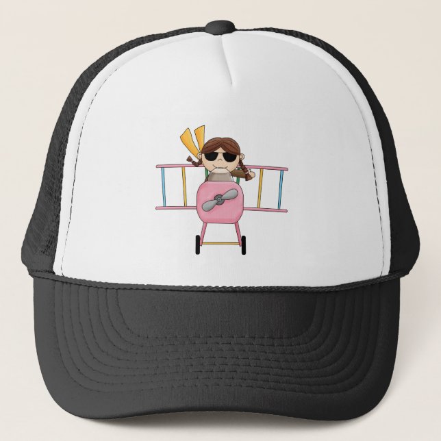 Girl Pilot T-shirts and Gifts Trucker Hat (Front)