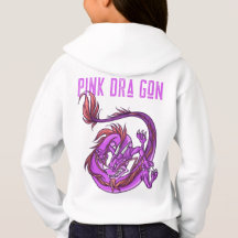 Girl Pink and Pink Dra Gon - Comic Style Dragon