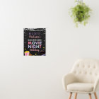 Girl Pink Backyard Movie Night Birthday Welcome