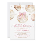 Girl Pink Bow Shell Baby Shower