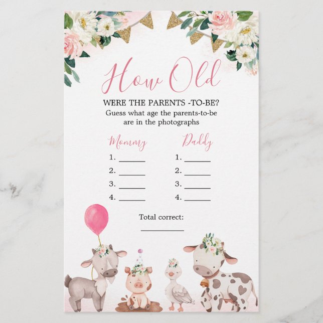 Girl Pink Farm How Old The Parents (Front)