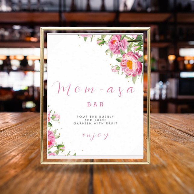 Girl Pink Floral Baby in Bloom Shower Cute Poster (Creator Uploaded)