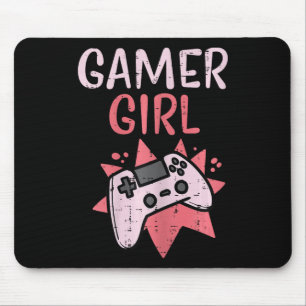 Girl Pink Game Controller Cute Video Gaming Women Mouse Mat