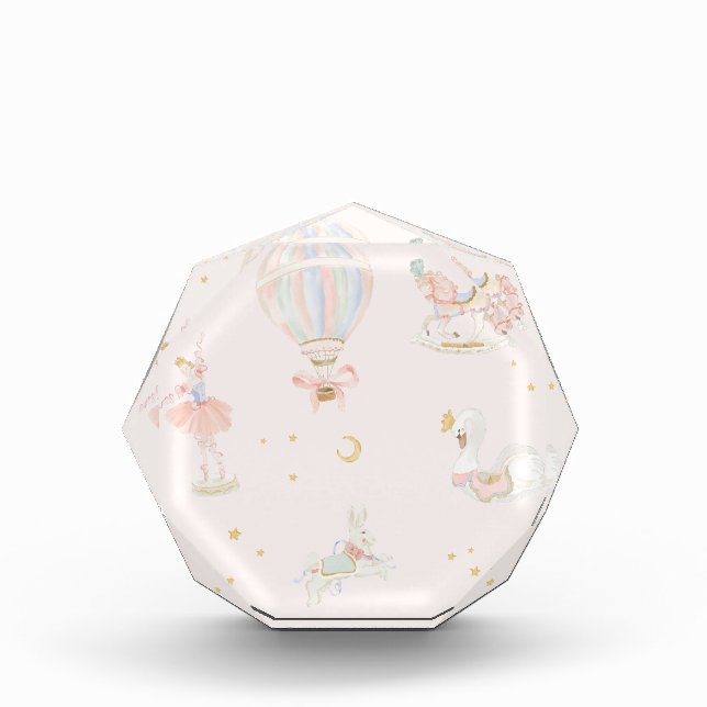 Girl Pink Princess Ballerina fairytale Bedroom Photo Block (Front)