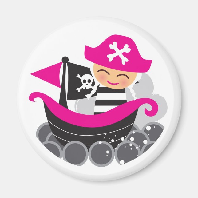 Girl Pirate Magnet (Front)