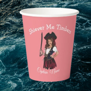 Girl Pirate Paper Cups
