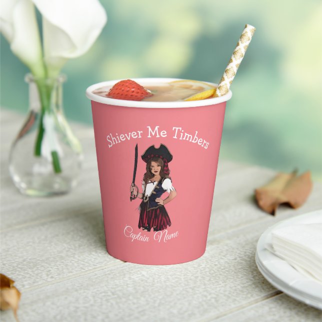 Girl Pirate  Paper Cups (Insitu)
