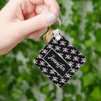 Girl Pirate Skull and Crossbones Keychain