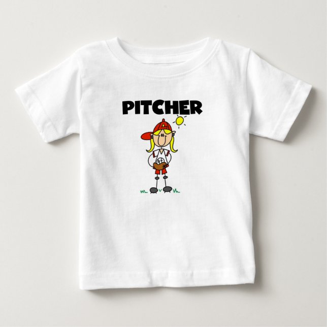 Girl Pitcher Baby T-Shirt (Front)