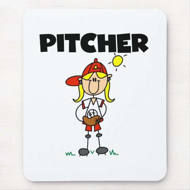 Girl Pitcher Mouse Mat (Front)