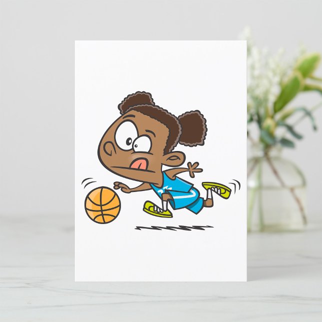 Girl Playing Basketball Invitation (Creator Uploaded)